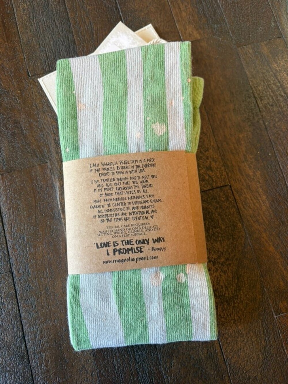 NEW Magnolia Pearl Art Class OTK Socks, Clover Stripe OS - Picture 5 of 6